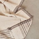 Seytu off white striped textured handloom throw – One Affirmation