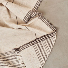 Seytu off white striped textured handloom throw – One Affirmation