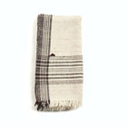 Seytu off white striped textured handloom throw – One Affirmation