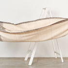 Seytu off white striped textured handloom throw – One Affirmation