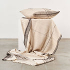 Seytu off white striped textured handloom throw – One Affirmation