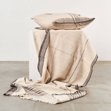Seytu off white striped textured handloom throw – One Affirmation