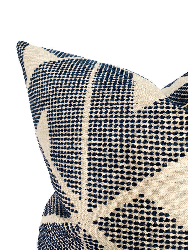 Sierra Pillow Cover in Indigo Blue, Schumacher Textiles