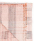 Silica Rose salmon pink and gray stripes handwoven merino throw – One Affirmation