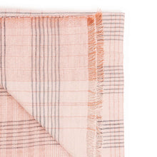 Silica Rose salmon pink and gray stripes handwoven merino throw – One Affirmation
