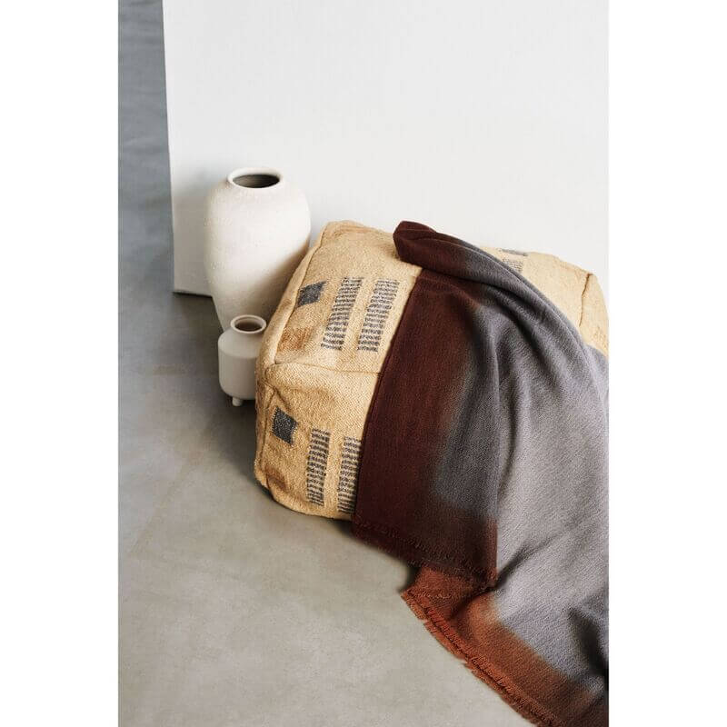 Simply Taupe brown gray hand spun merino handloom throw – One Affirmation