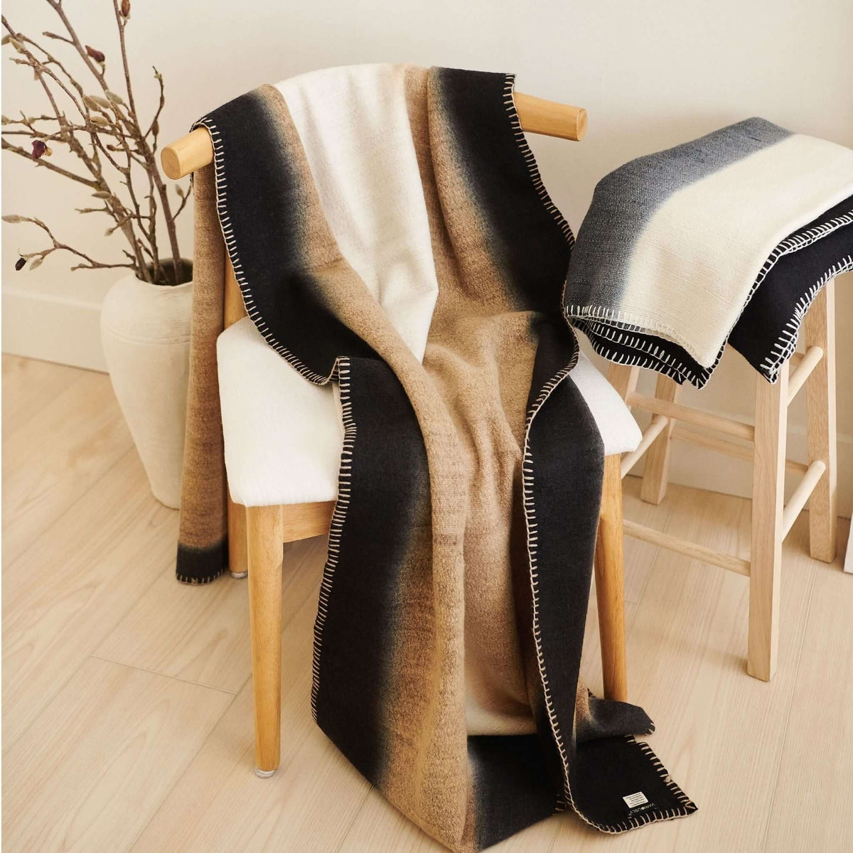 Siro Brown merino throw blanket handwoven in Nepal – One Affirmation
