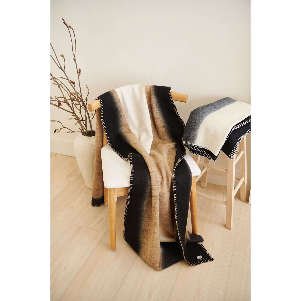 Siro Brown merino throw blanket handwoven in Nepal – One Affirmation