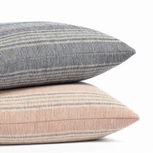 Sonora Stripe Indoor/Outdoor Pillow Cover resting on another throw pillow