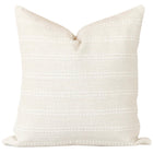 Stella ivory textured stripe pillow cover