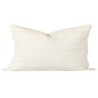 Stella ivory textured stripe pillow cover, view 2