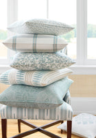 Indo Stripe Pillow Cover in Seaglass, Thibaut Pillows