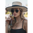 18k gold plated sunglass and mask chain laid flat