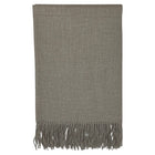 Soft Brown Fringe Throw Blanket