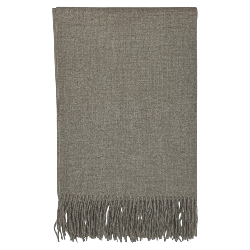 Soft Brown Fringe Throw Blanket