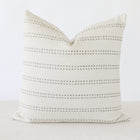 Tatum Stripe Grey Throw Pillow