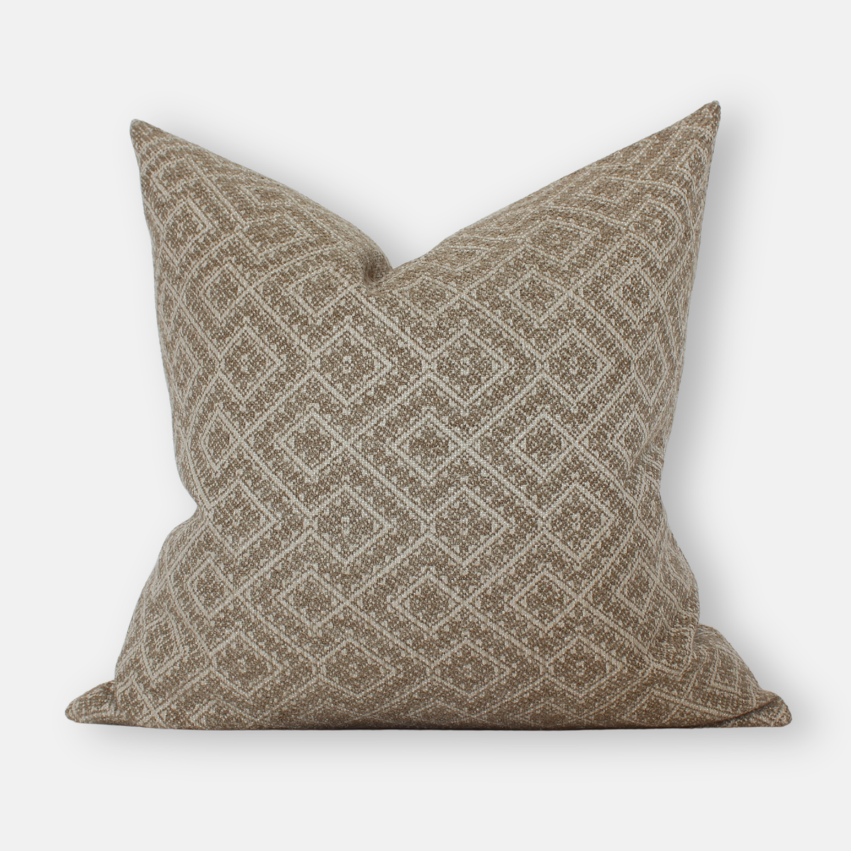 Everly taupe diamond texture pillow cover