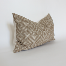 Everly taupe diamond texture pillow cover, view 7