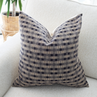 Paris brown and taupe plaid pillow cover, view 8
