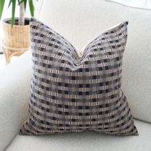 Paris brown and taupe plaid pillow cover, view 8