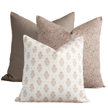 Sienna terracotta pillow combination, set of three pillow covers