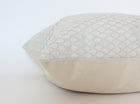 Talisa ivory textured floral pillow cover, view 4