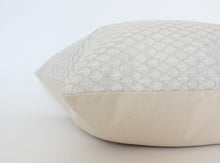 Talisa ivory textured floral pillow cover, view 4