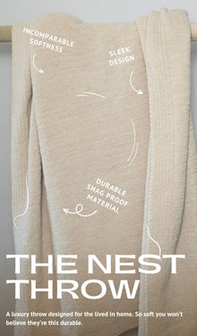 The Nest microfiber throw blanket in Charcoal – view 2