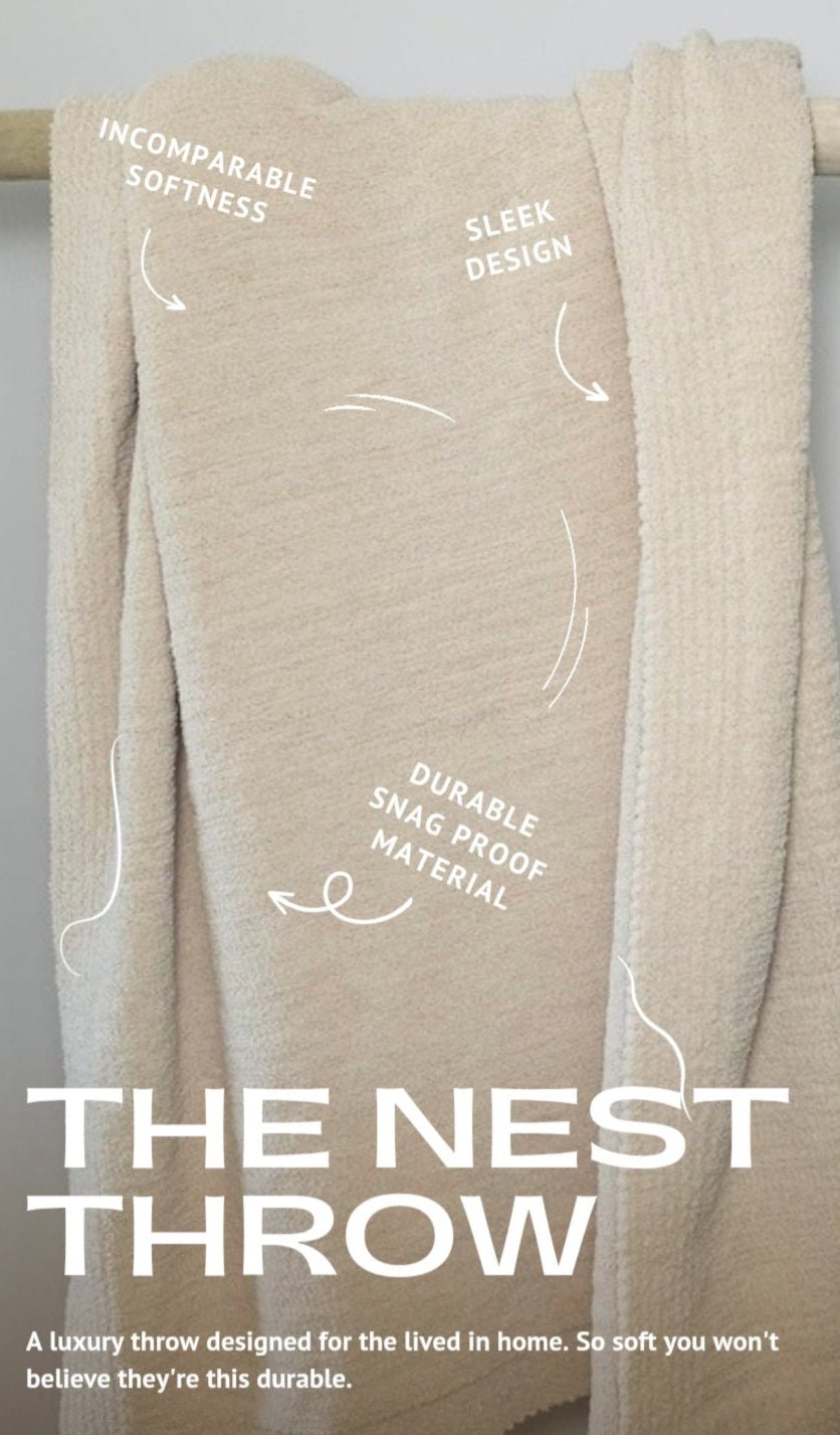 The Nest microfiber throw blanket in Charcoal – view 2