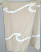 Wave microfiber throw blanket with coastal wave pattern – view 2
