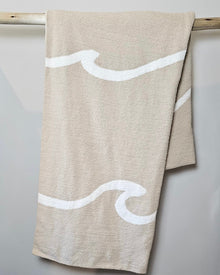 Wave microfiber throw blanket with coastal wave pattern – view 7