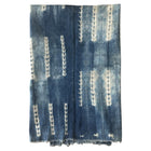 Vintage Dark Blue Shibori Indigo Throw Blanket