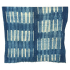 Vintage Dark Blue Shibori Indigo Throw Blanket