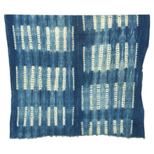 Vintage Dark Blue Shibori Indigo Throw Blanket