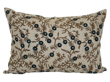 Forli Blue & Brown Floral Pillow Cover