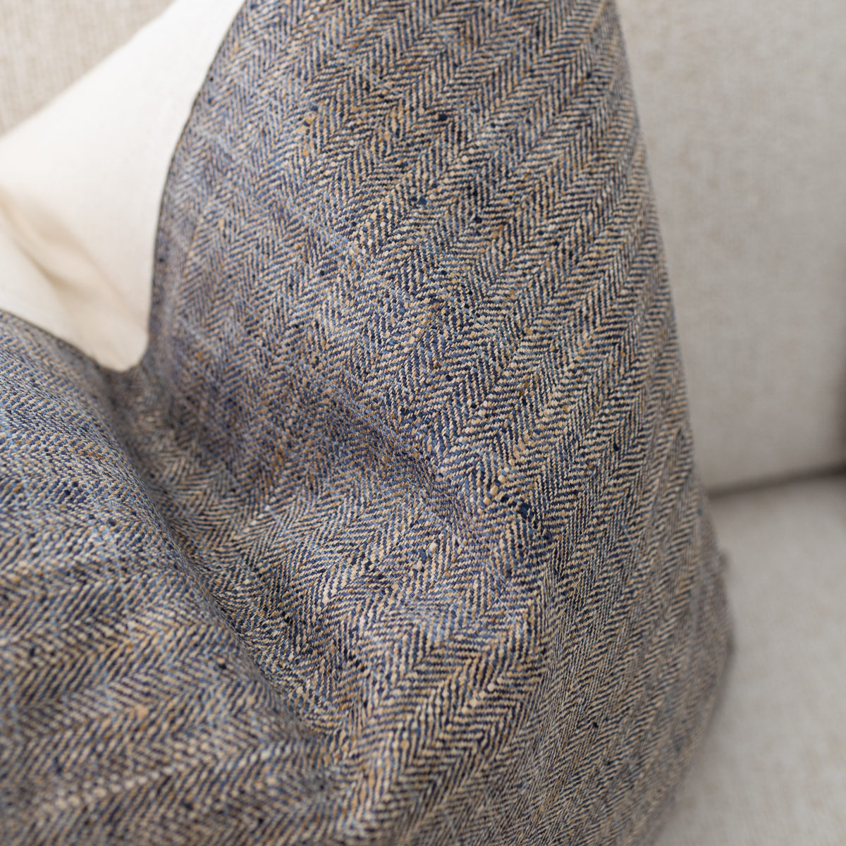 Dante brown textured solid pillow cover, view 4