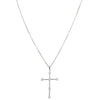 18k plated CZ cross pendant necklace