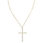 Tom'e CZ Cross Necklace in gold with cubic zirconia