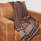 Treacle checks pattern organic cotton handloom throw – One Affirmation