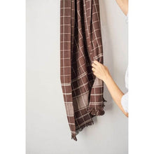 Treacle checks pattern organic cotton handloom throw – One Affirmation