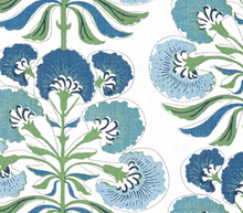 Ready to Ship, 24x24 Tybee Tree Pillow Cover in Blue Green, Thibaut Pillows