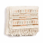 Unah brown hand embroidered organic cotton artisan throw – One Affirmation