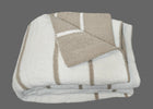 Ultra-Plush double-sided throw blanket in warm grey stripe – view 9