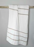Ultra-Plush double-sided throw blanket in warm grey stripe – view 11