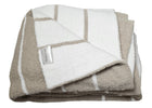 Ultra-Plush double-sided throw blanket in warm grey stripe – view 8