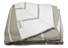 Ultra-Plush double-sided throw blanket in warm grey stripe – view 8