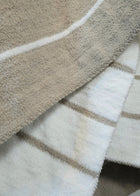 Ultra-Plush double-sided throw blanket in warm grey stripe – view 12