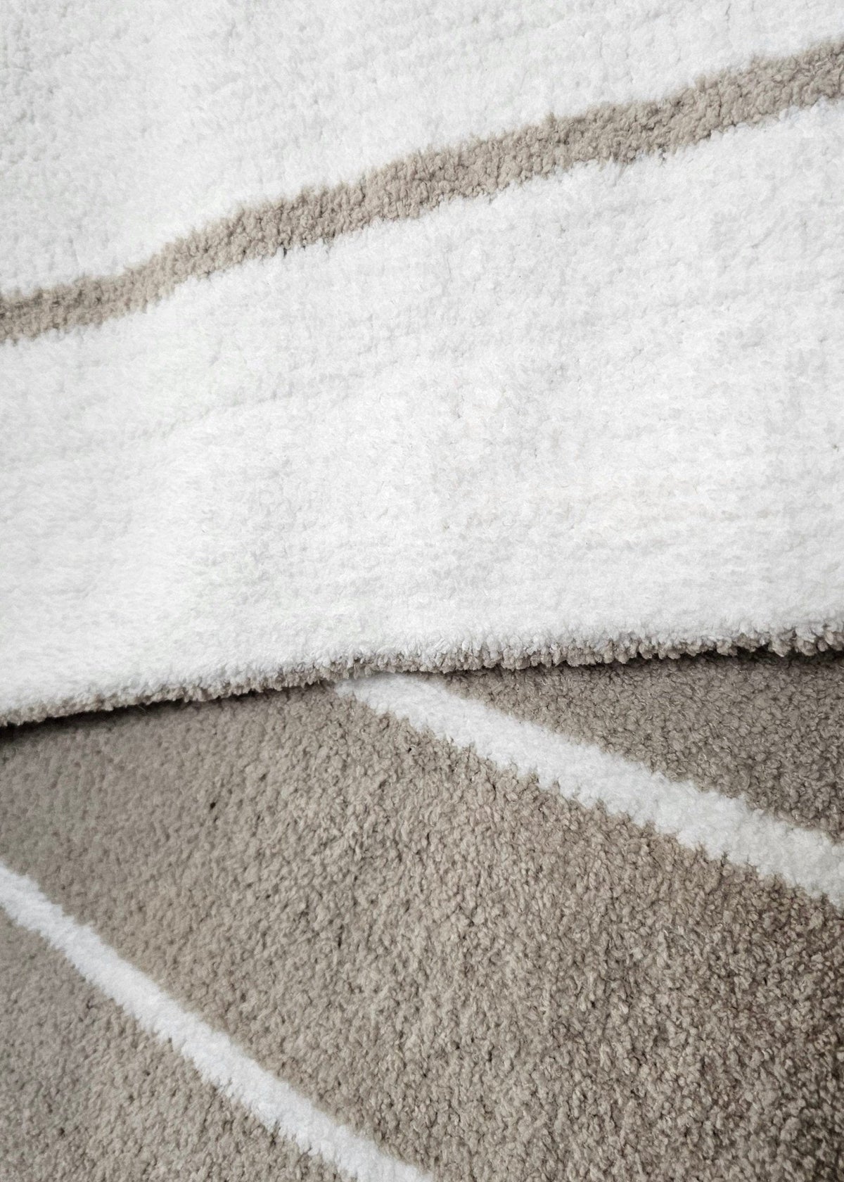 Ultra-Plush double-sided throw blanket in warm grey stripe – view 13