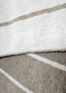 Ultra-Plush double-sided throw blanket in warm grey stripe – view 13