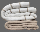 Ultra-Plush double-sided throw blanket in warm grey stripe – view 6